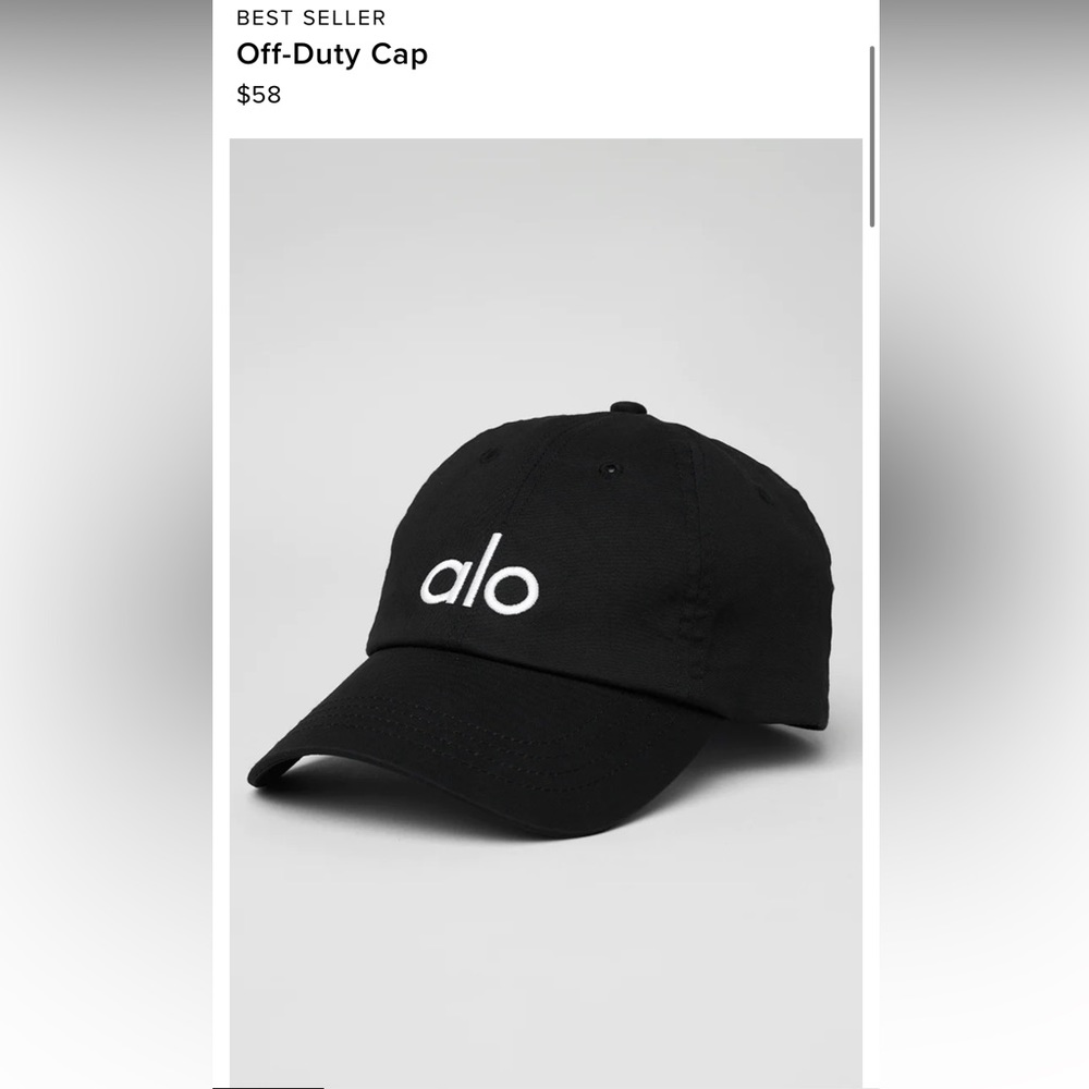 Alo yoga black off duty hat
